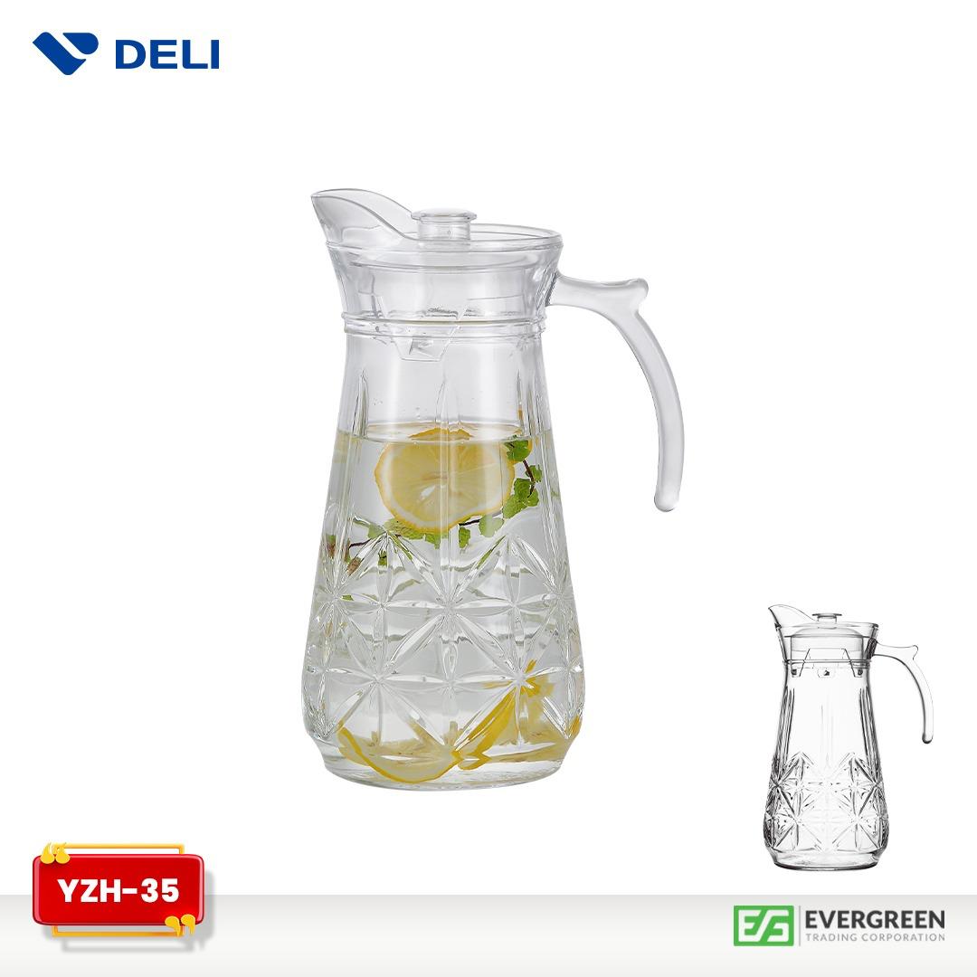 Picture of Water Jug water Pitchers with Lid Glass Matarial -1.8L Cutter Design Imported