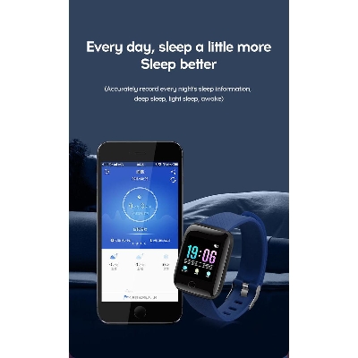 Picture of D116 PLUS Smart Bracelet Heart Rate Blood Pressure Monitor Wristbands Outdoor Sports Fitness Band Waterproof Smart Digital Watch