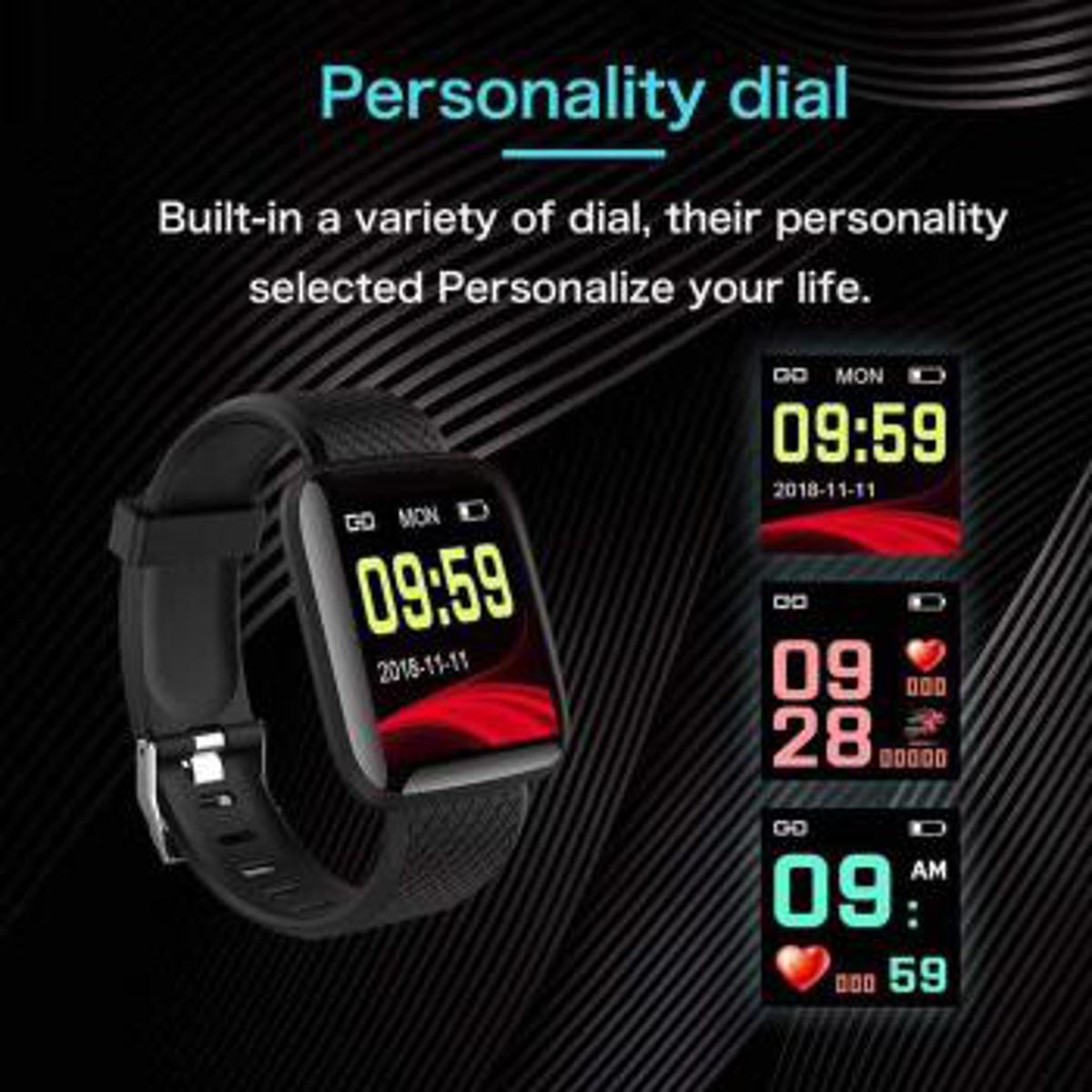 Picture of D116 PLUS Smart Bracelet Heart Rate Blood Pressure Monitor Wristbands Outdoor Sports Fitness Band Waterproof Smart Digital Watch