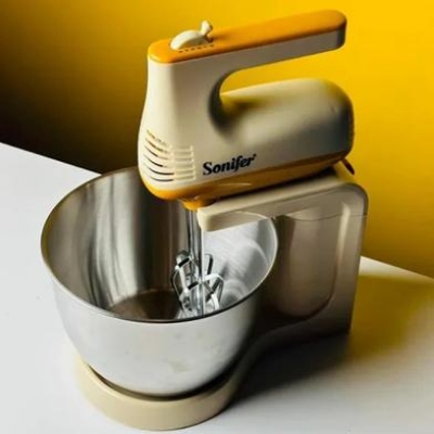 Picture of Sonifer Stand Mixer SF-7029 (150W, 3.5L) Stainless Steel Bowl 5 Speeds Automatic Electric Mixer