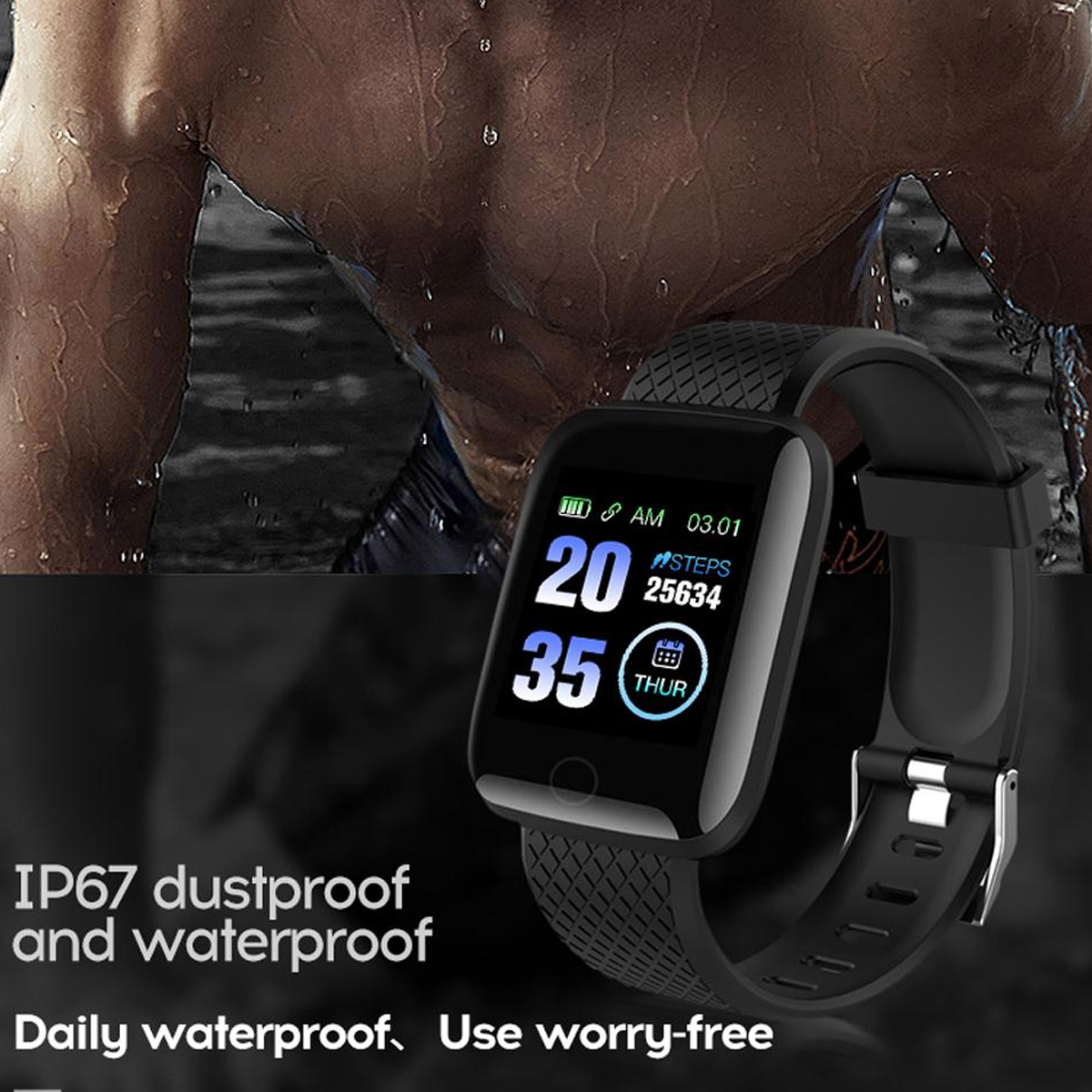 Picture of Experience the Next Level of Fitness Tracking and Style with the D116 PLUS Smart Bracelet Fitness Band