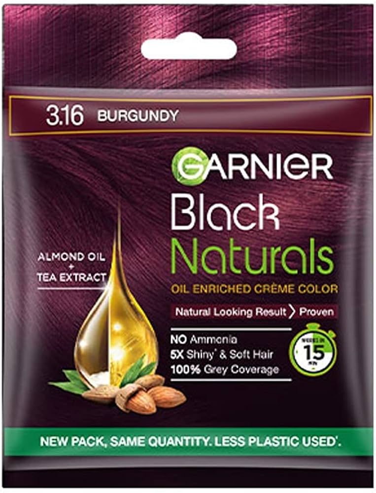 Picture of Garnier Black Naturals Oil Enriched Creme Hair Colour Burgundy 20ml + 20ml
