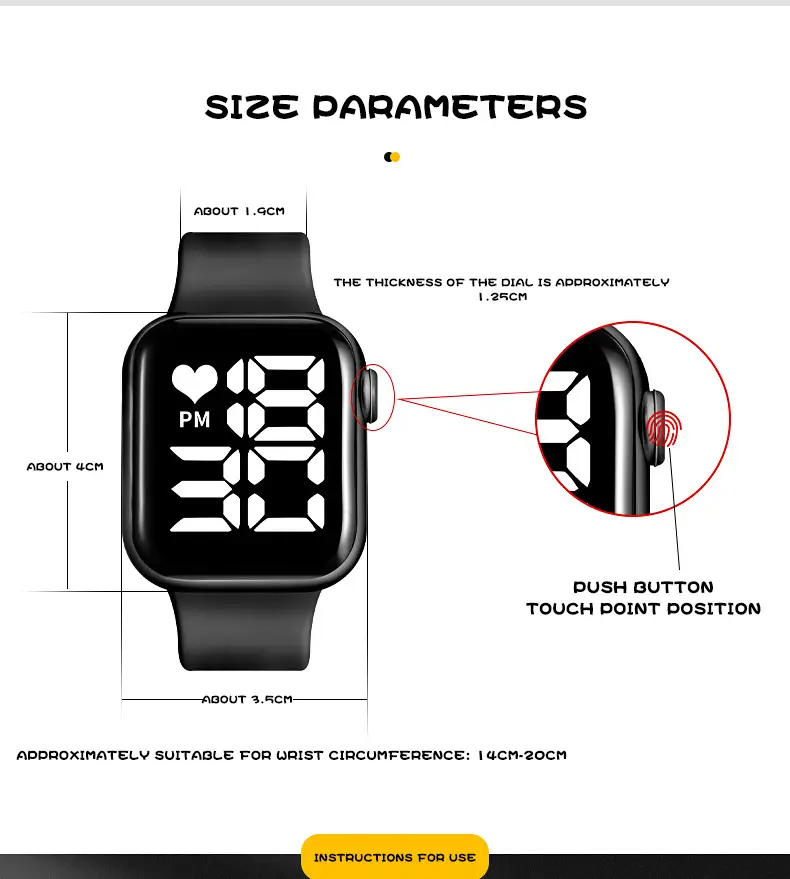 Picture of Anti-Air LED Digital Sports Watch ,  Water Resistance LED Wrist Watch