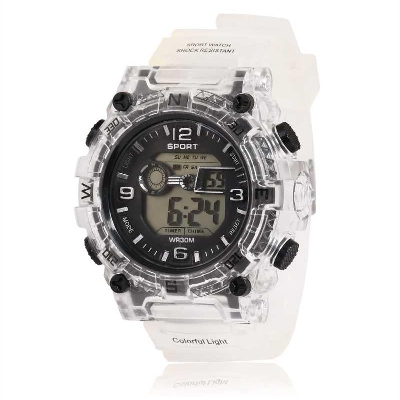 Picture of Silicone Belt Boys Digital Sports Watch, Waterproof WR30M Fashionable For Men