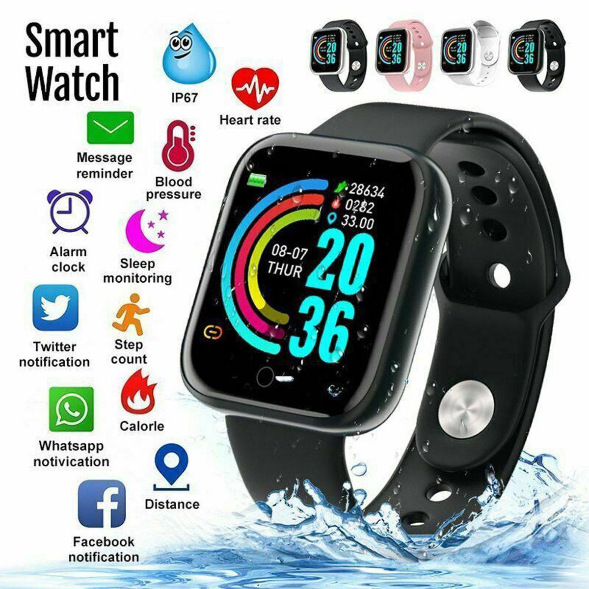 Picture of Smart Watch Y68 Plus Relogio Inteligente Smart Bracelet Heart Rate Monitor Digital Smartwatch - Digital Watch
