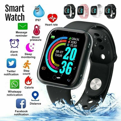 Picture of Smart Watch Y68 Plus Relogio Inteligente Smart Bracelet Heart Rate Monitor Digital Smartwatch - Digital Watch