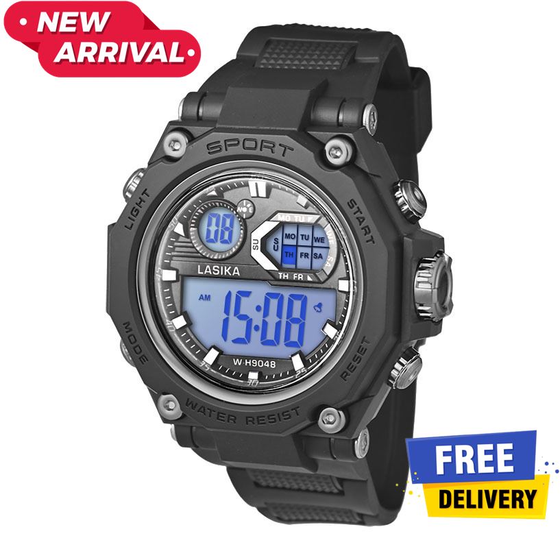 Picture of LASIKA W-H Digital Watch  Men's Sports Electronic Watch Cool Luminous Wristwatch Outdoor Waterproof Watches Big Screen Stopwatch