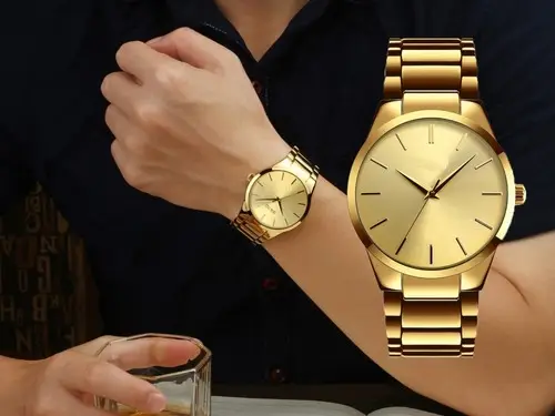 Picture of Stainless steel clock-black for men - Watch For Men - Watch For Men