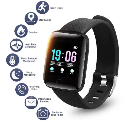 Picture of D116 PLUS Smart Bracelet Fitness Band Waterproof Smart Digital Watch For Men