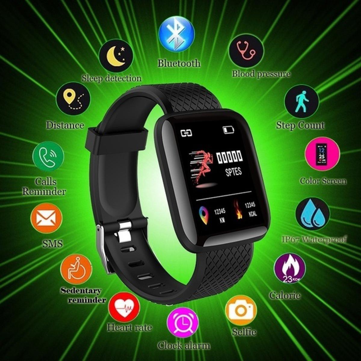 Picture of D116 PLUS Smart Bracelet Fitness Band Waterproof Smart Digital Watch For Men