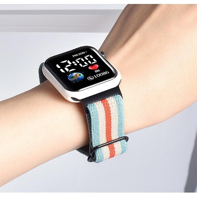 Picture of Versatile -New LED waterproof electronic watch nylon strap watch European and American style design student watch watch- Avant-garde