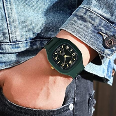 Picture of Lavish indulgent Fashionable Watch Silicone Band Quartz Analog Wrist Watch For Men - Watch For Men - Iconic Style