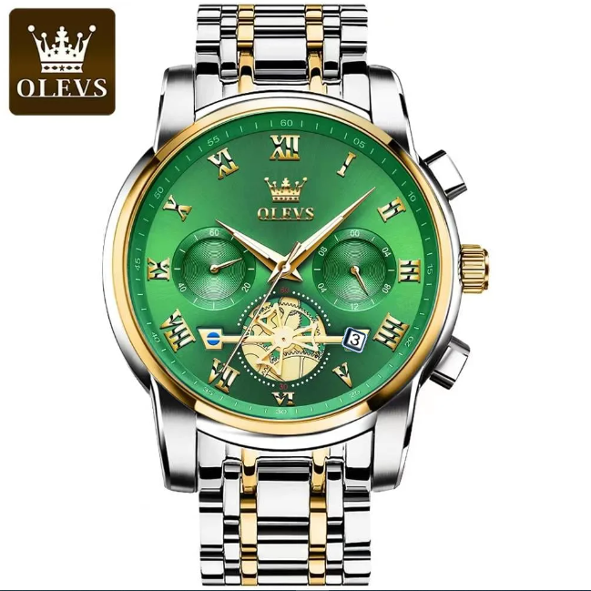 Picture of Top Luxury Tow Tone Stainless Steel Chronograph Wrist Watch For Men