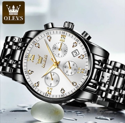 Picture of Stainless Steel Chronograph Wrist Watch For Men