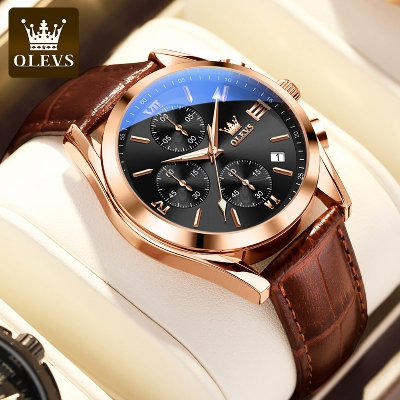 Picture of Leather Waterproof Quartz Fashion Watch for Men
