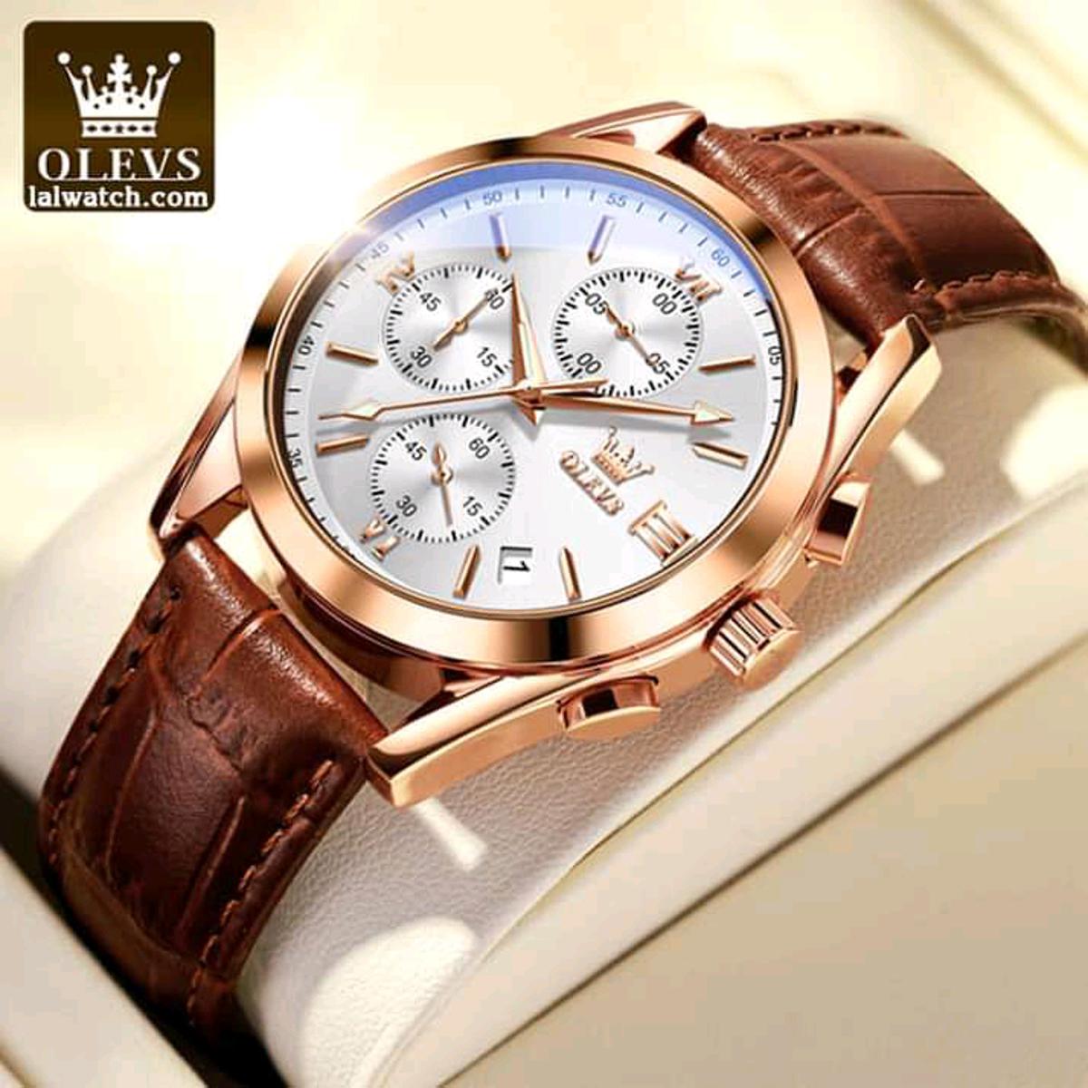 Picture of Leather Waterproof Quartz Fashion Watch for Men