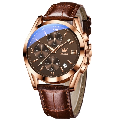 Picture of Leather Waterproof Quartz Fashion Watch for Men - Watch For Men - Watch - Watch For Men - Watch - ঘড়ি - Watch For Men