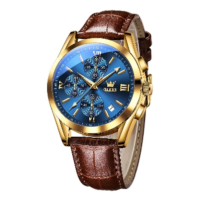 Picture of Leather Waterproof Quartz Fashion Watch for Men