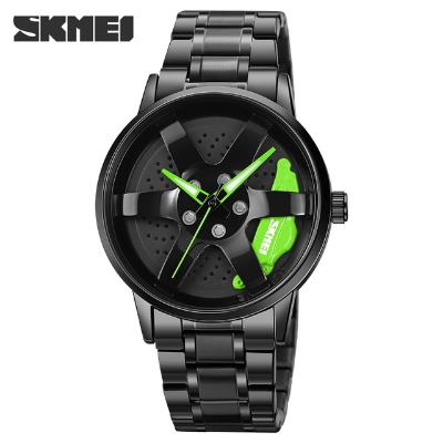 Picture of SKMEI 1787 Rotation Wheel Men's Watch Automatic Business Fashion Waterproof Mechanical Luminous Stainless Steel Watch For Men
