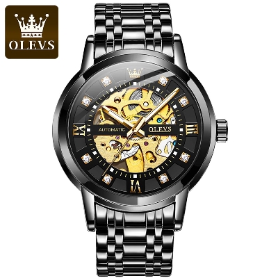 Picture of Fashion Square Automatic Mechanical Casual Stainless Steel Business Wateproof Watches for Men