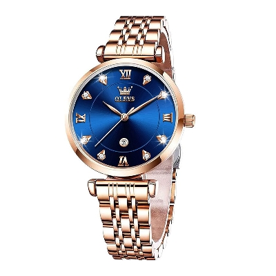 Picture of Olevs Stainless Steel waterproof quartz fashionable watch for Women - Watch -ঘড়ি