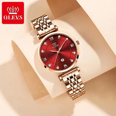 Picture of Olevs Stainless Steel waterproof quartz fashionable watch for Women - Watch -ঘড়ি