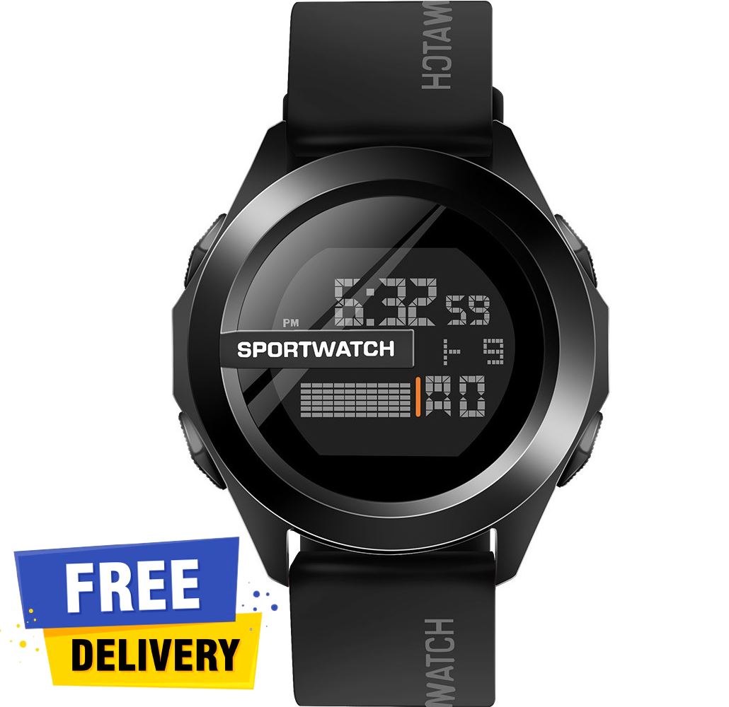 Picture of LASHIDA Wind Multi-Functional Simple Round Electronic Watch Watch Sports Men and Women Middle School Students Trend Couple LCD Waterproof