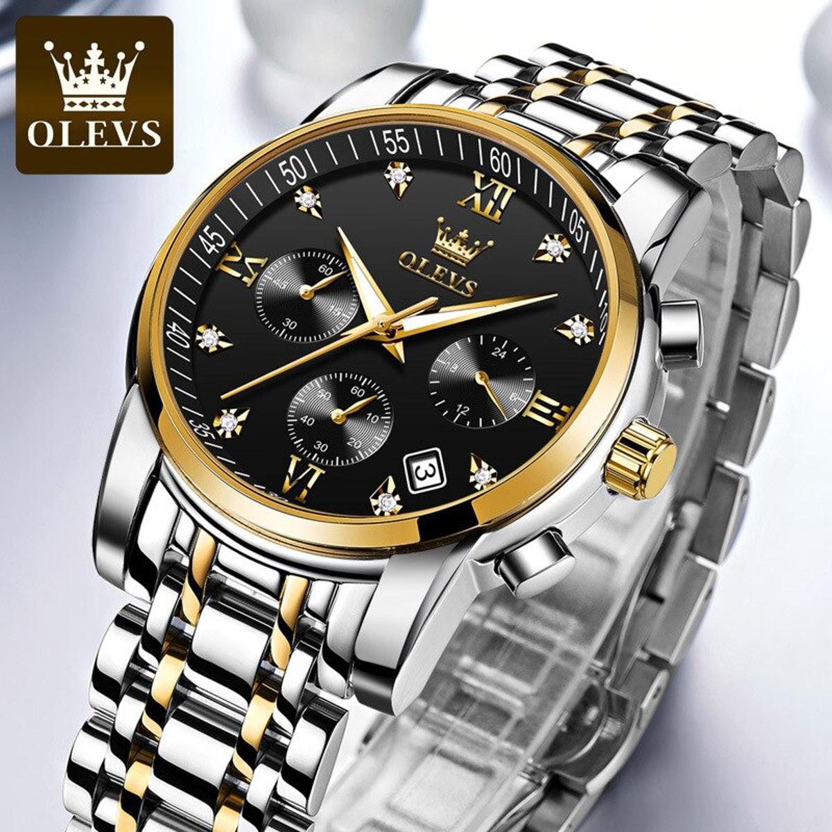 Picture of Olevs Stainless Steel quartz fashionable Olevs Analog watch for men