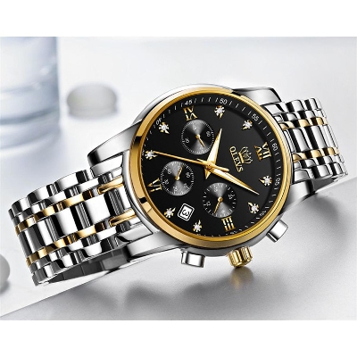 Picture of Leather Waterproof Quartz Fashion Watch for Men