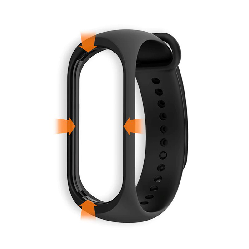 Picture of M3/M4/M5/M6 Smart Fitness Band Replacement Rubber belt Black