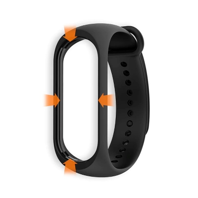 Picture of M3/M4/M5/M6 Smart Fitness Band Replacement Rubber belt Black