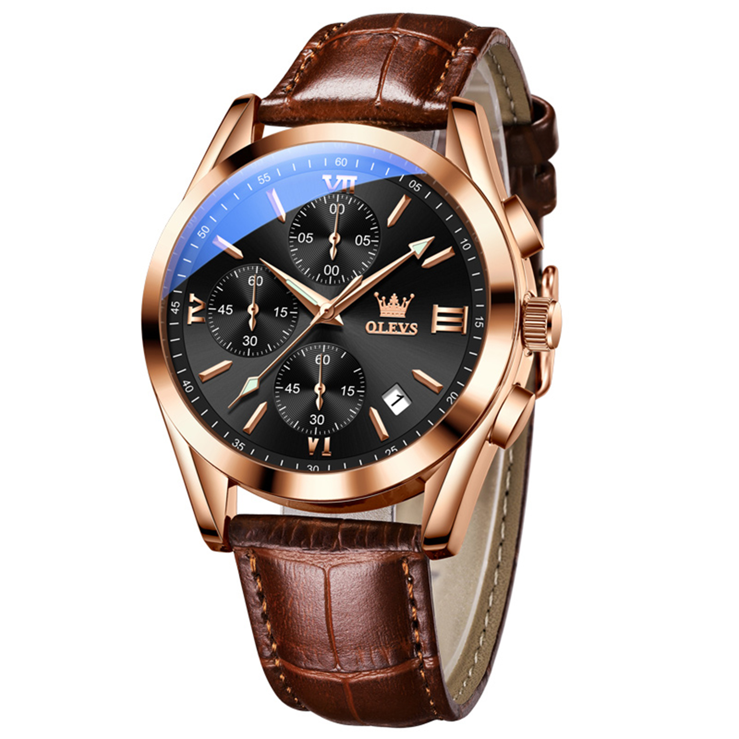 Picture of Leather Waterproof Quartz Fashion Watch for Men