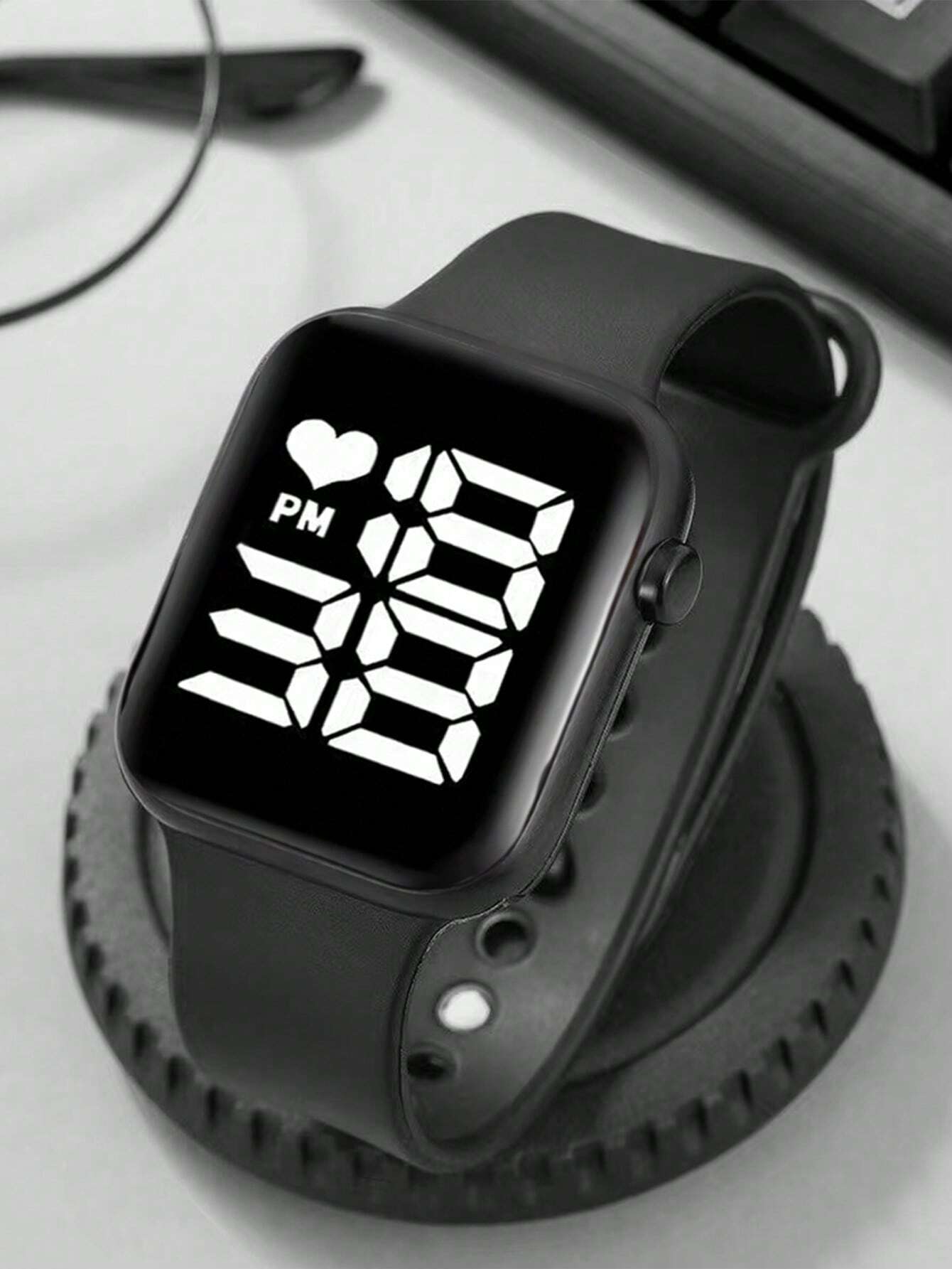 Picture of New LED Digital Watch For Men Sports Silicone Watch Electronic Watch For Men . Watch for men Black