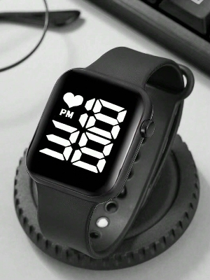 Picture of New LED Digital Watch For Men Sports Silicone Watch Electronic Watch For Men . Watch for men Black