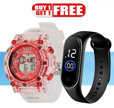 Picture of Buy 1 Get 1 , Digital Sports Watch with Touch Led Wrist Watch For Men Combo Offer - watch for men