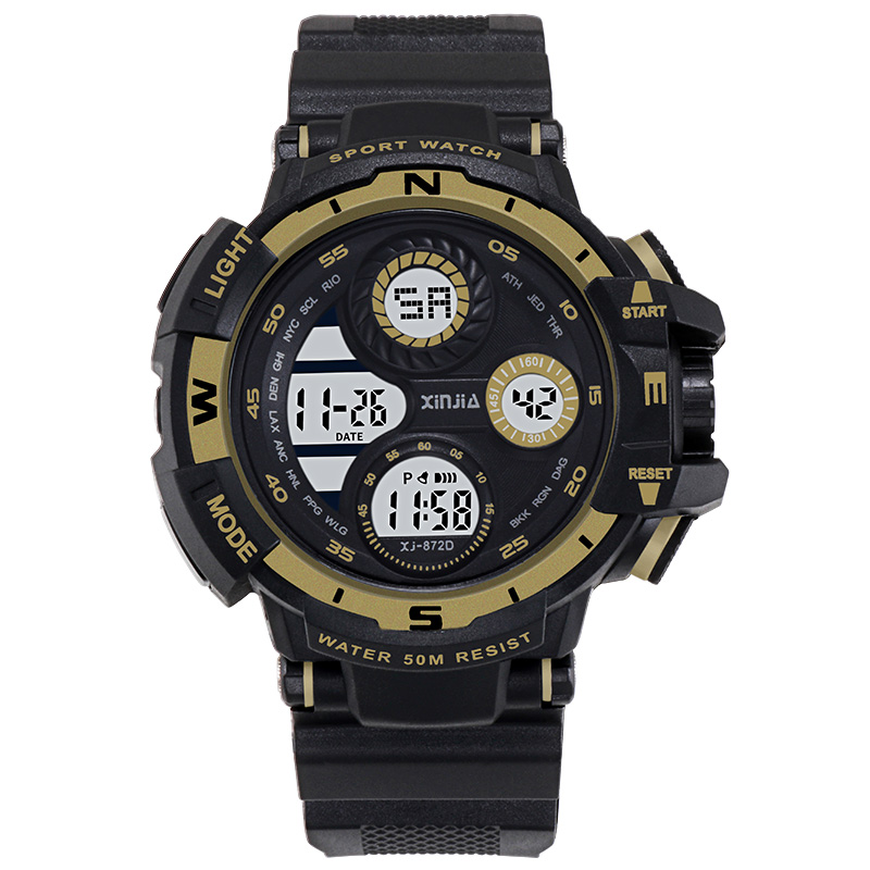 Picture of Fashion Multi-dial Watch For Men Digital LED Male Wrist Watches Outdoor Sport Black Digital Clock, Watch For Men