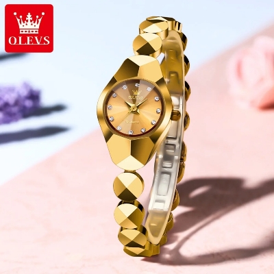 Picture of OLEVS 7007 Original Quartz Watch for Women Rhombic Mirror Waterproof Ladies Wristwatch Tungsten Steel Strap Luxury Women's Watch