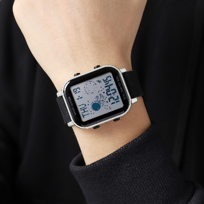 Picture of SKMEI 1971 Fashion Square Silicone Strap Led Digital Watch Waterproof Wristwatch