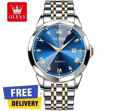 Picture of OLE_VS 9931 Watches for Men Diamond Business Dress Analog Quartz Stainless Steel Date Luxury Casual Fashion Wrist Watch Waterproof Luminous