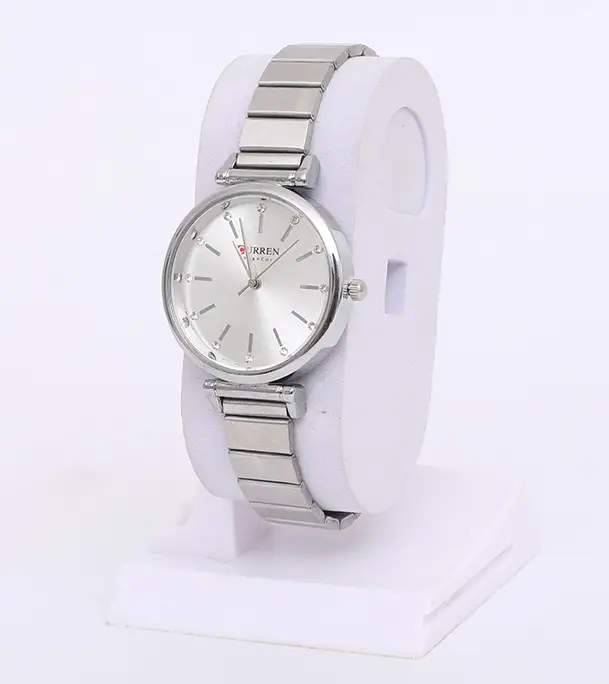 Picture of Curren 9081 Stainless Steel Fashionable Analog Watch For Women - Silver & Pink