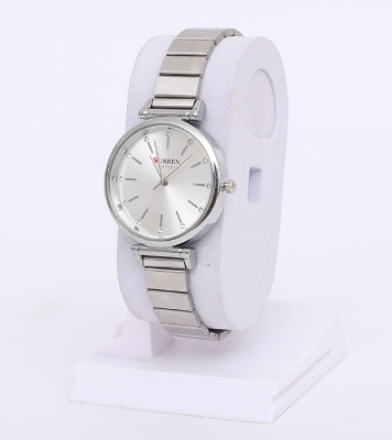 Picture of Curren 9081 Stainless Steel Fashionable Analog Watch For Women - Silver & Pink