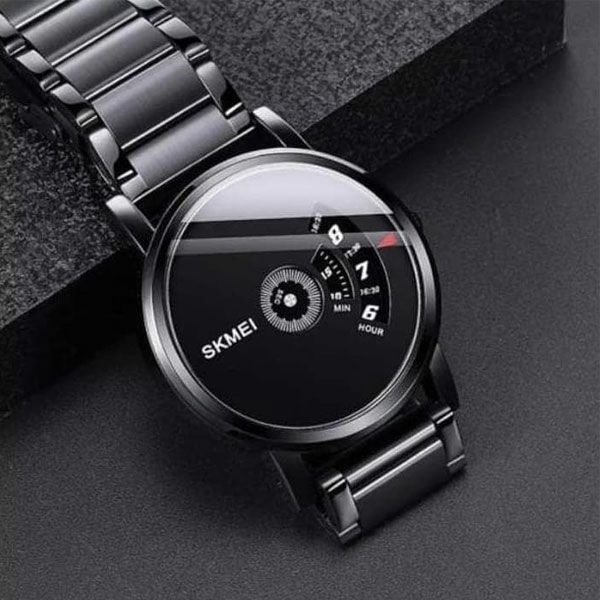 Picture of SKMEI 1260 Fashion Quartz Waterproof Creative Stainless Steel Business Watch For Men 1260 Replica Black