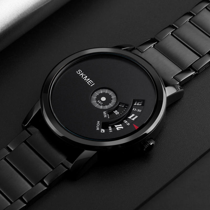 Picture of SKMEI 1260 Fashion Quartz Waterproof Creative Stainless Steel Business Watch For Men Black