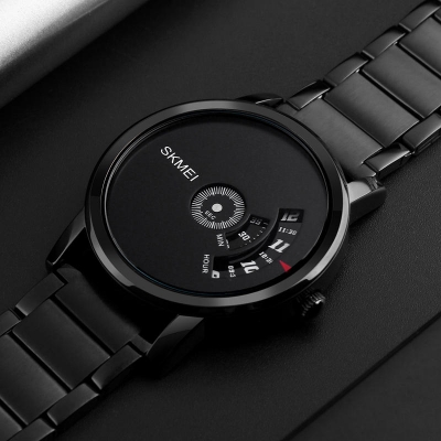 Picture of SKMEI 1260 Fashion Quartz Waterproof Creative Stainless Steel Business Watch For Men Black