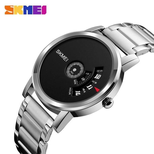 Picture of SKMEI Fashion Quartz Waterproof Creative Stainless Steel Business Watch For Men 1260 Black Ghori Wala