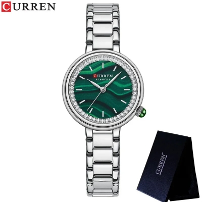 Picture of New Curren 9089 Stylish & Fashionable Crystal Dial Rose Gold tone Ladies Watch