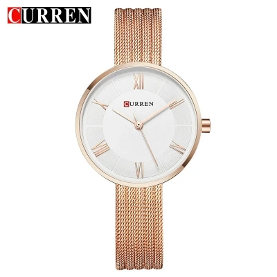 Picture of CURREN 9020 Golden Mesh Stainless Steel Analog Watch For Women - Watch - ঘড়ি