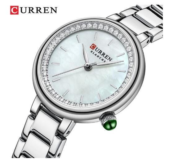 Picture of New Curren 9089 Stylish & Fashionable Crystal Dial Rose Gold tone Ladies Watch