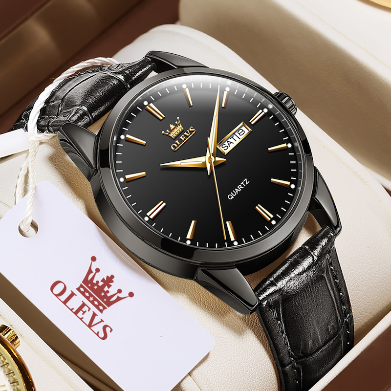 Picture of Olevs New Men Watch Luxury Leather Luminous Hand Watch Watch For Men