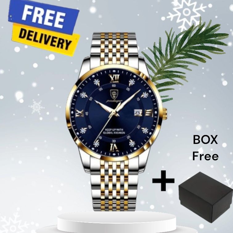 Picture of POEDAGAR 836 Stainless Steel Top Quality Luxury Date Sport For Man Wrist Watch For Men.